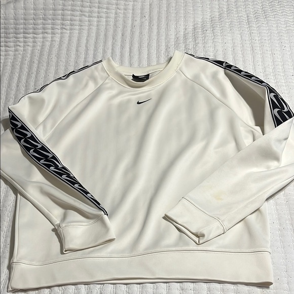 Nike Sweaters - Nike Womens Cream Crewneck Sweater with Black Accents
